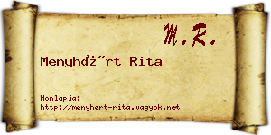 Menyhért Rita névjegykártya